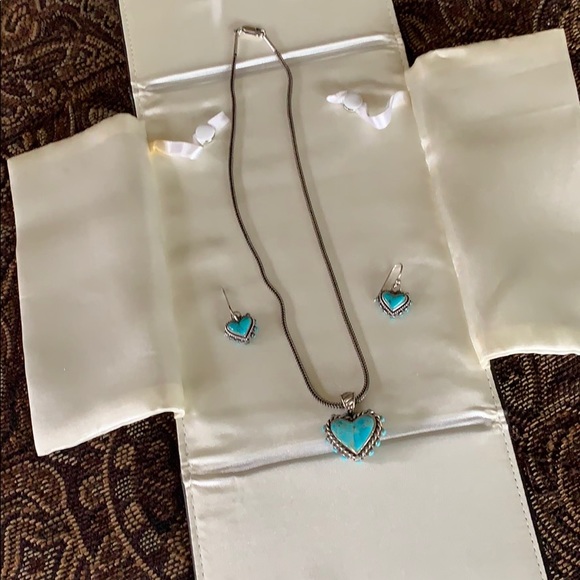 Navajo Turquoise Set Rare Stamped - Picture 2 of 16